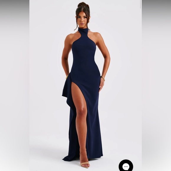 Babyboo Fashion Navy Blue Maxi Dress - Picture 1 of 4